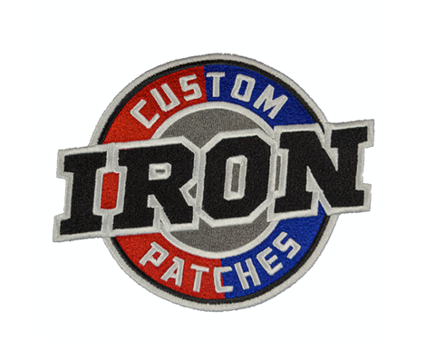 Detailed Close-Up of a Custom Embroidered Iron Patch with Vibrant Colors.