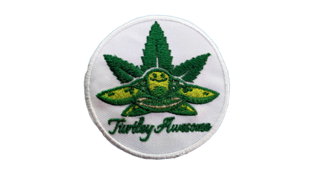 Custom rounded patch design with smooth edges and vibrant colors.