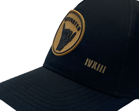 Custom Black Cap Featuring a Durable PVC Patch for a Modern Look.