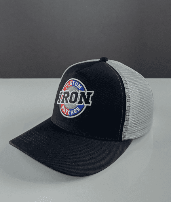 Breathable black custom trucker hats with embroidery logo.