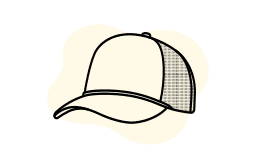 Breathable foam trucker cap with custom embroidery.