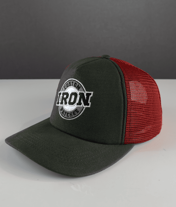 Lightweight foam trucker hat with custom embroidered design.